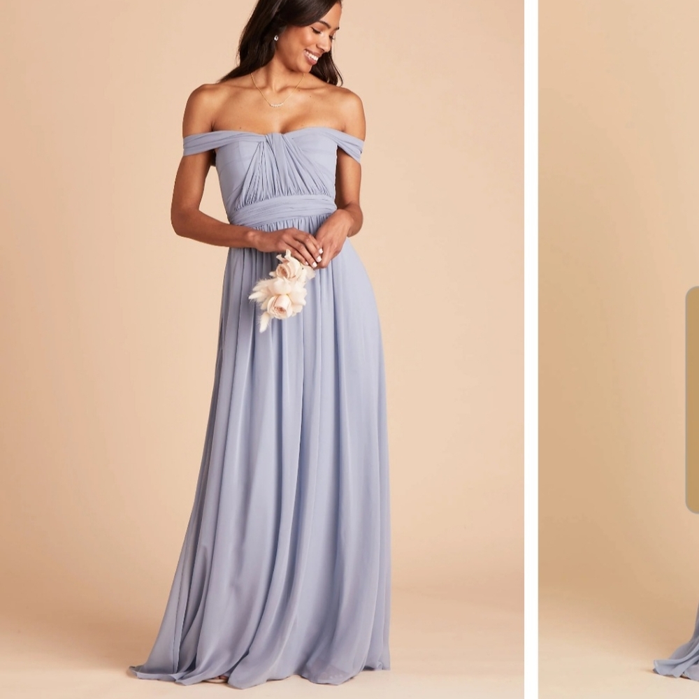 Dusty blue bridesmaid dress